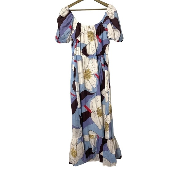 NEW Antik Batik Miami Knotted Floral Print Puff Sleeve Maxi Dress Size Medium - Picture 3 of 7